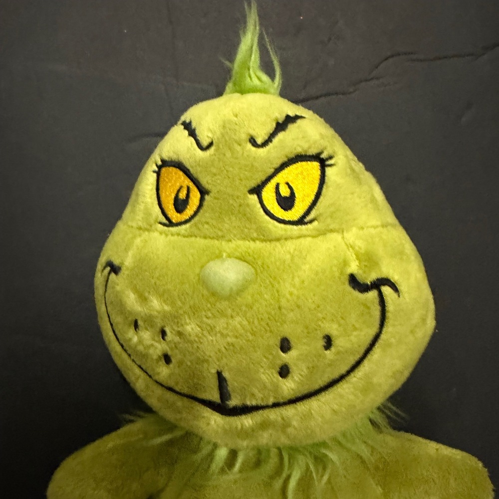 Dr Seuss The Grinch Plush Aurora Lime Green Stuffed Animal Toy 9.5 inch - Picture 2 of 8